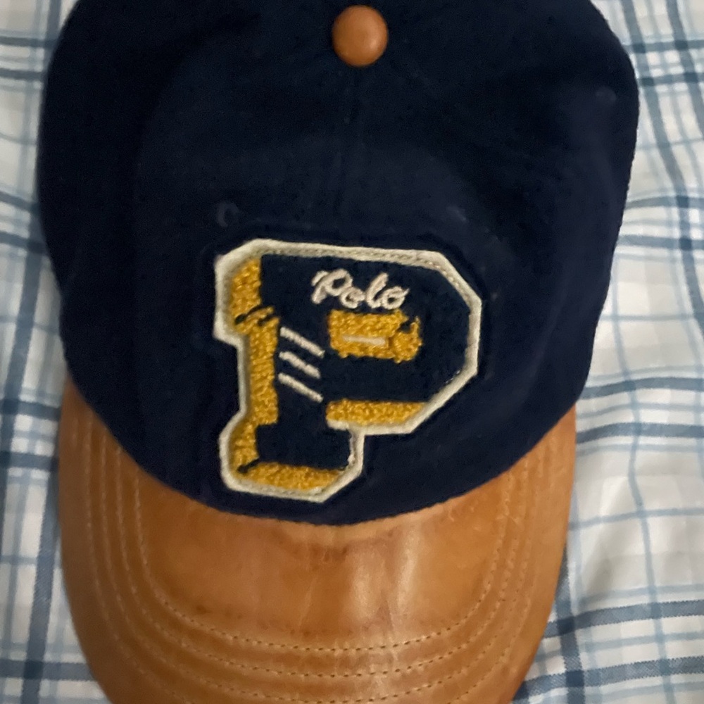 Polo by Ralph Lauren Navy and Tan Cap